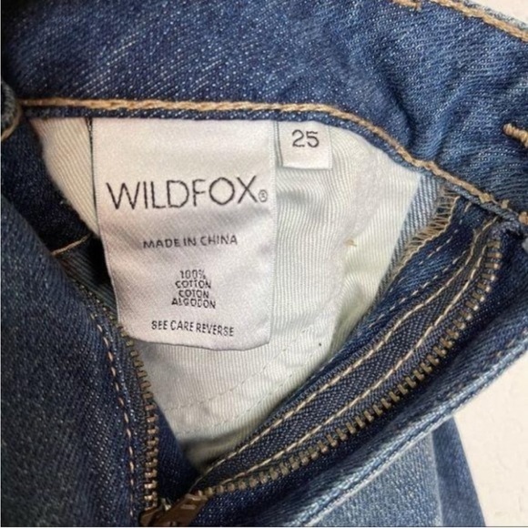Wildfox Baggy Crop Jean Da Vinci Size 25 Distressed NWT Paint 100% Cotton - Picture 7 of 8